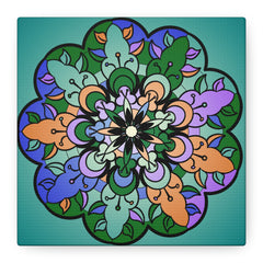 Floral Mandala Matte Canvas Wall Art