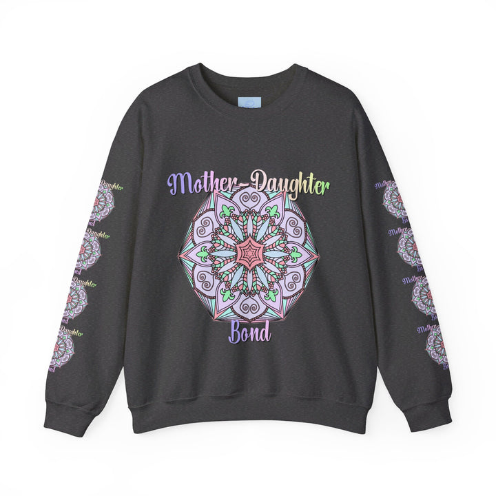 Cozy unisex crewneck sweatshirt featuring 'Mother-Daughter Bond' design, perfect birthday gift for mom