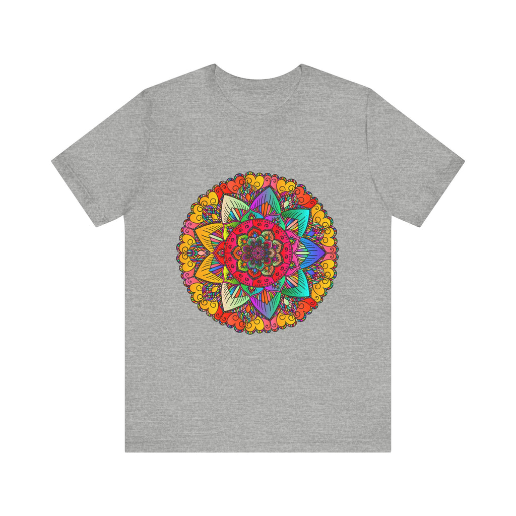 Vibrant Mandala Tee with Yellow and Orange Spiritual Design