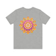 Vibrant mandala t-shirt featuring intricate design and vibrant colors promoting peace and harmony in a stylish and comfortable fashion