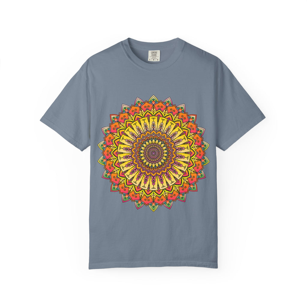 Sunburst Mandala T-Shirt — Vibrant Floral Boho Graphic Tee