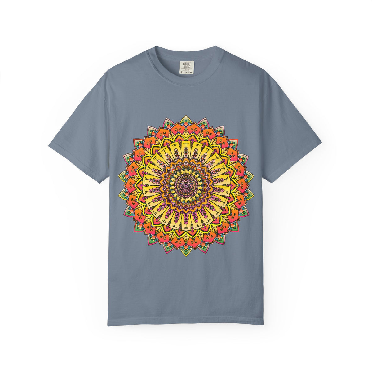 Sunburst Mandala T-Shirt — Vibrant Floral Boho Graphic Tee