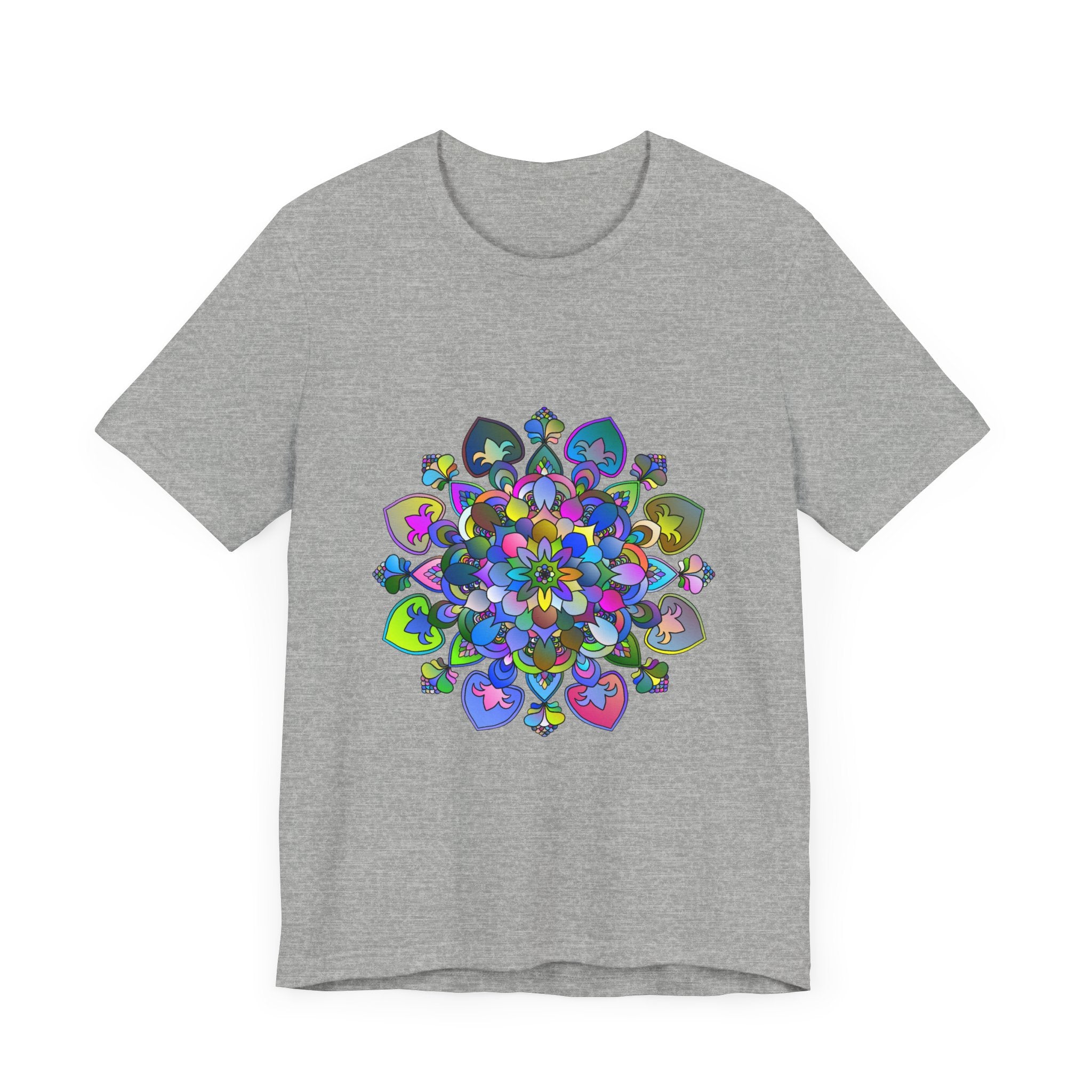 Colorful and intricate mandala design t-shirt, perfect for adding vibrancy to your wardrobe