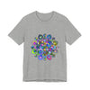 Colorful and intricate mandala design t-shirt, perfect for adding vibrancy to your wardrobe