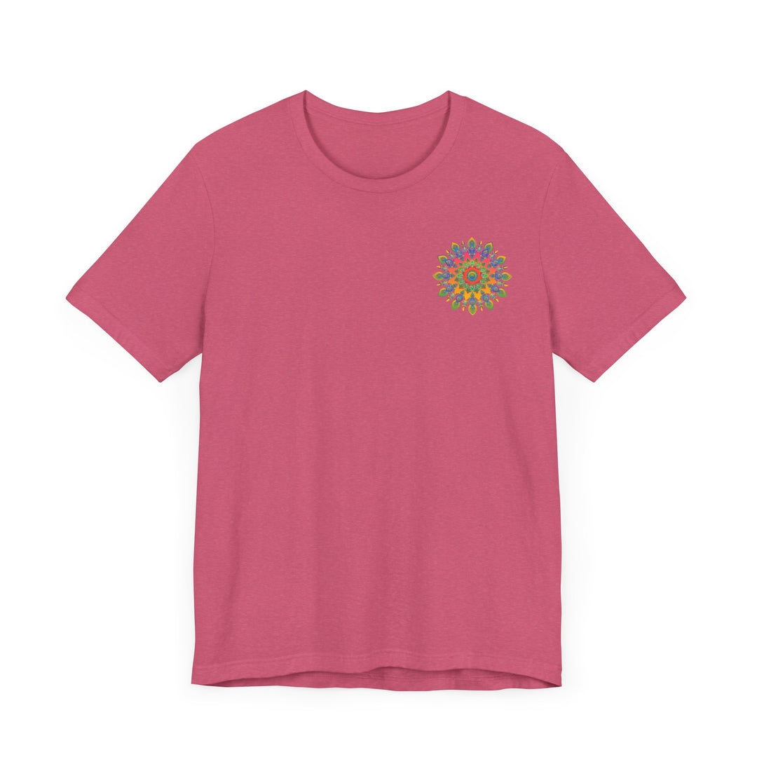 Colorful and intricate psychedelic mandala t-shirt representing spiritual peace and tranquility