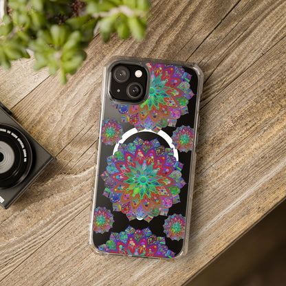 Black and gold Mandala design MagSafe®-Compatible iPhone 14/15 Impact Case