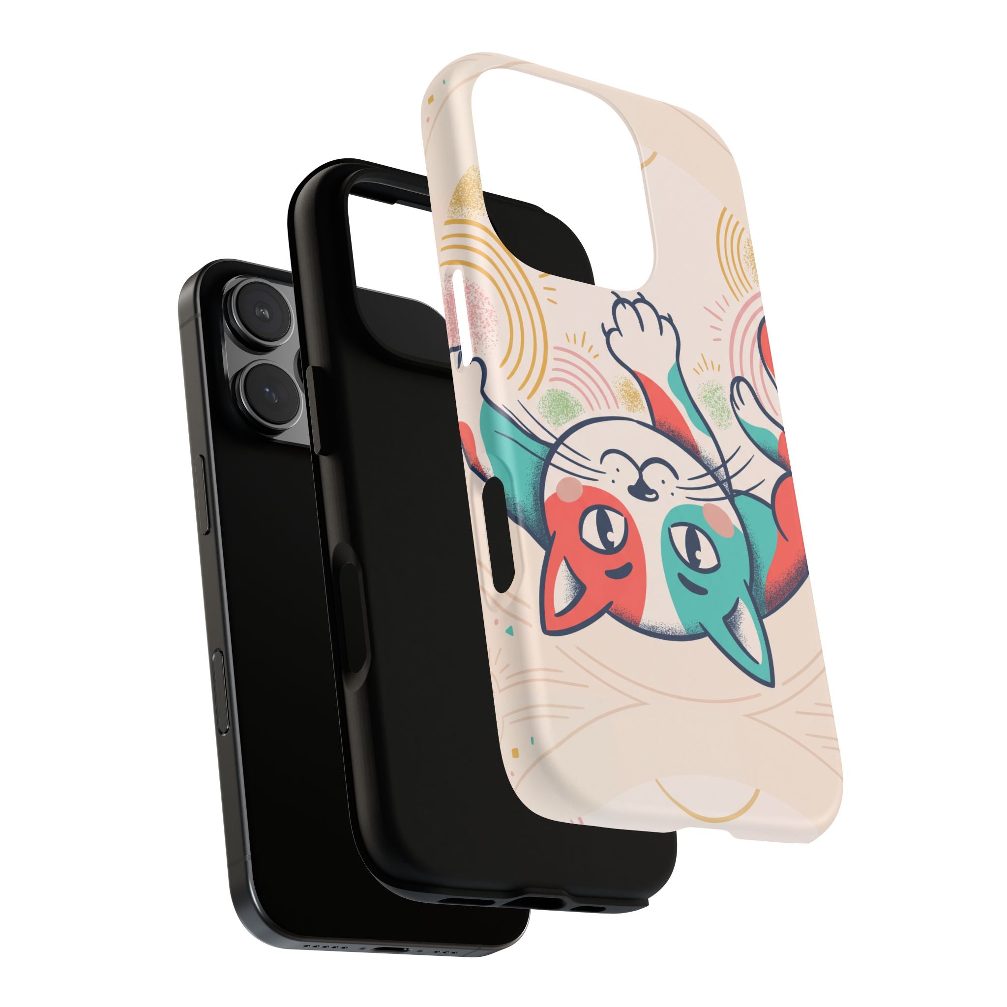 Phone Case — Cute Retro Calico Cat Protective Cover