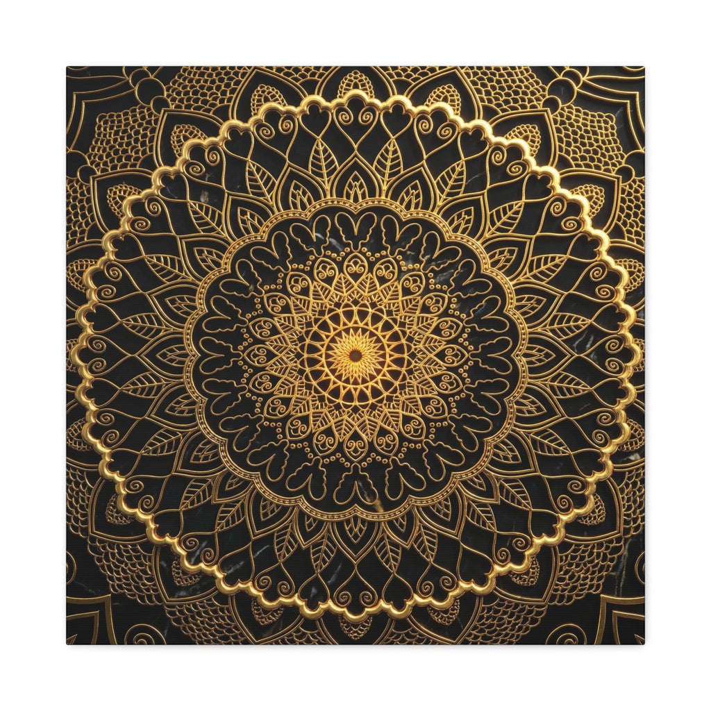 Himmlische Geometrie auf Marmor – gespannte Leinwand mit mattem Finish