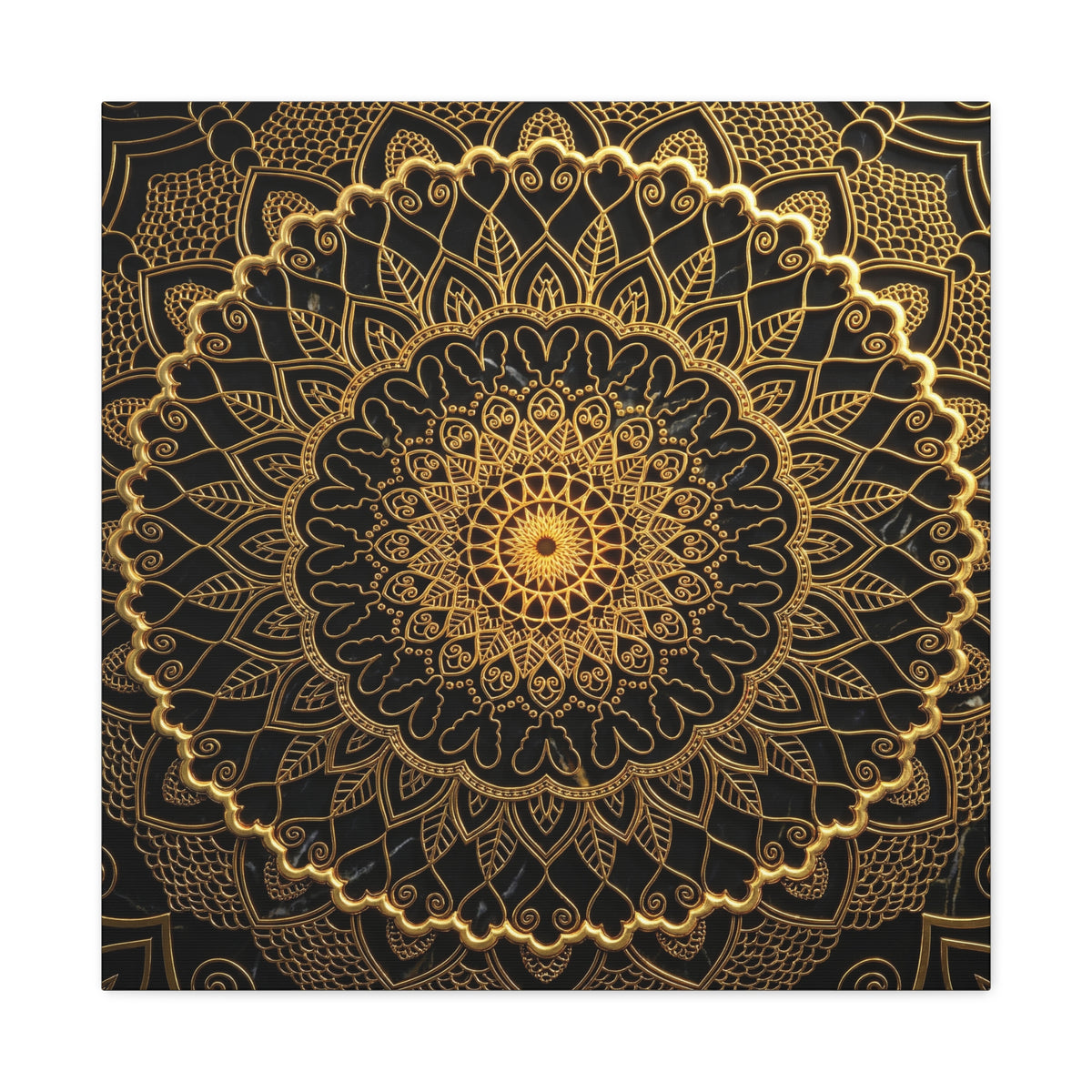 Himmlische Geometrie auf Marmor – gespannte Leinwand mit mattem Finish