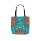 Canvas Tote Bag in Bright Tropical Colors for Summer Fun