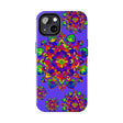 Hand-drawn mandala rainbow design phone case for stylish device protection