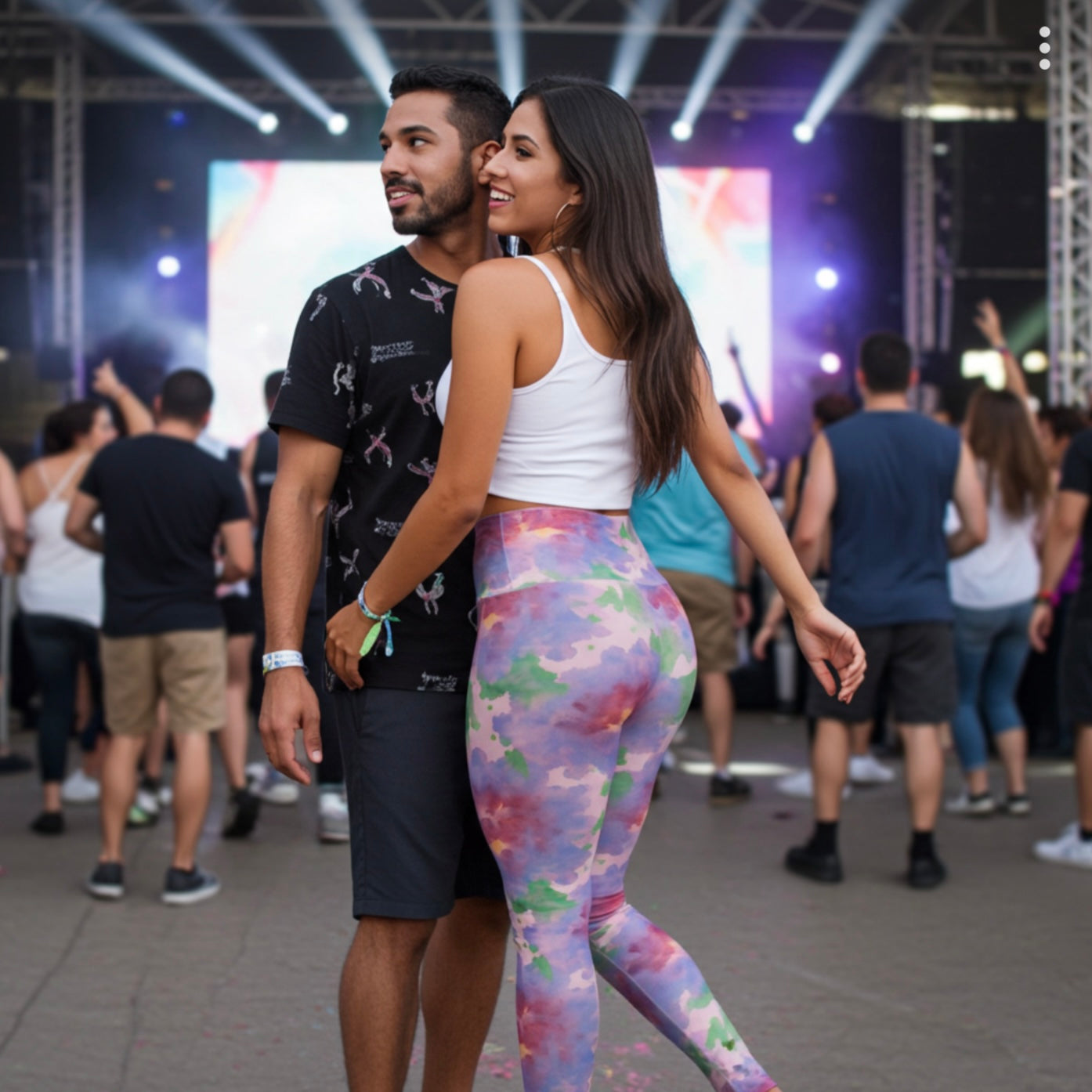 Aquarell-Blumen-Yoga-Leggings – Künstlerische Activewear für Fitnessstudio und Pilates