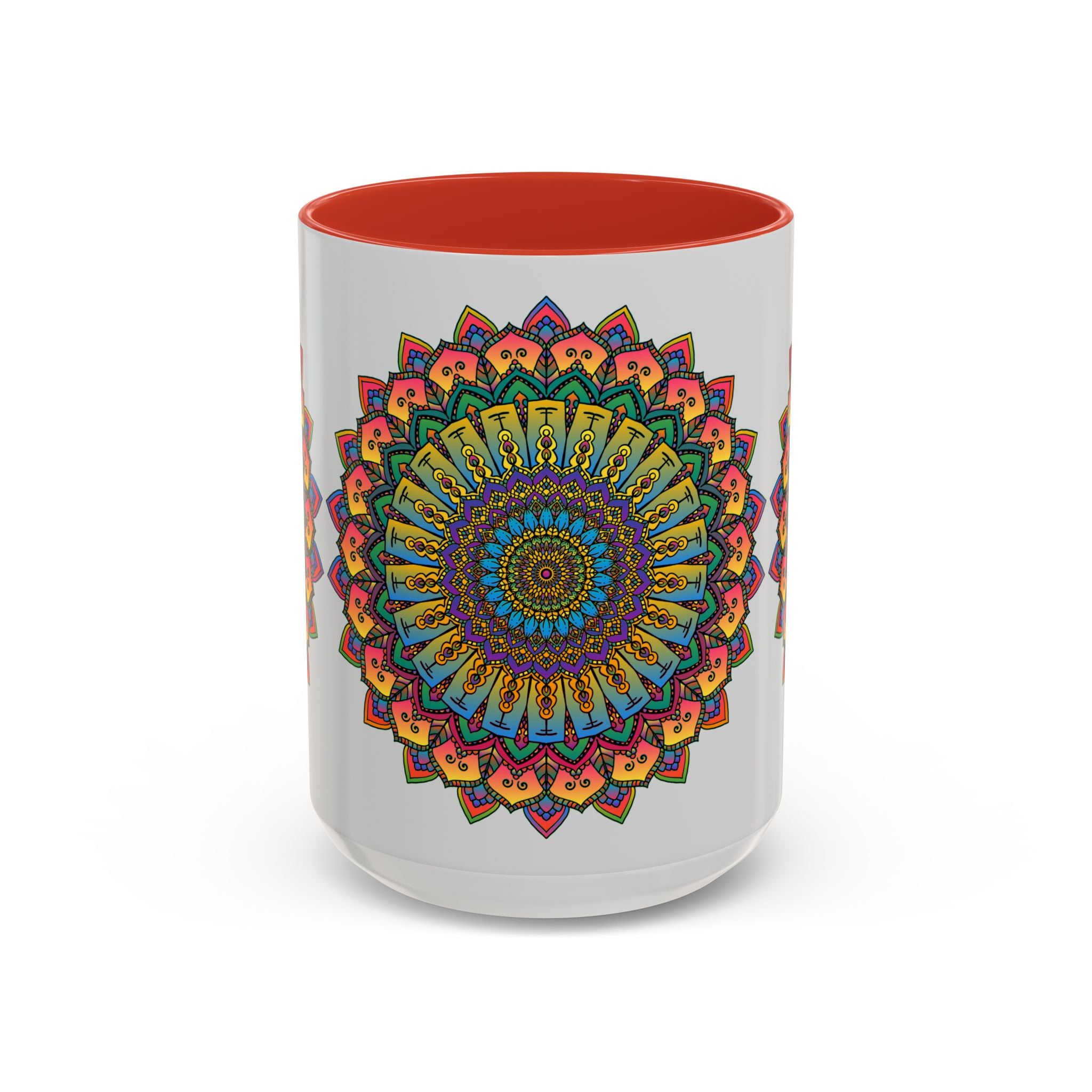 Mandala Art Mug featuring vibrant and intricate spiritual designs in a variety of colorful hues, perfect for adding a touch of enlightenment to your morning routine