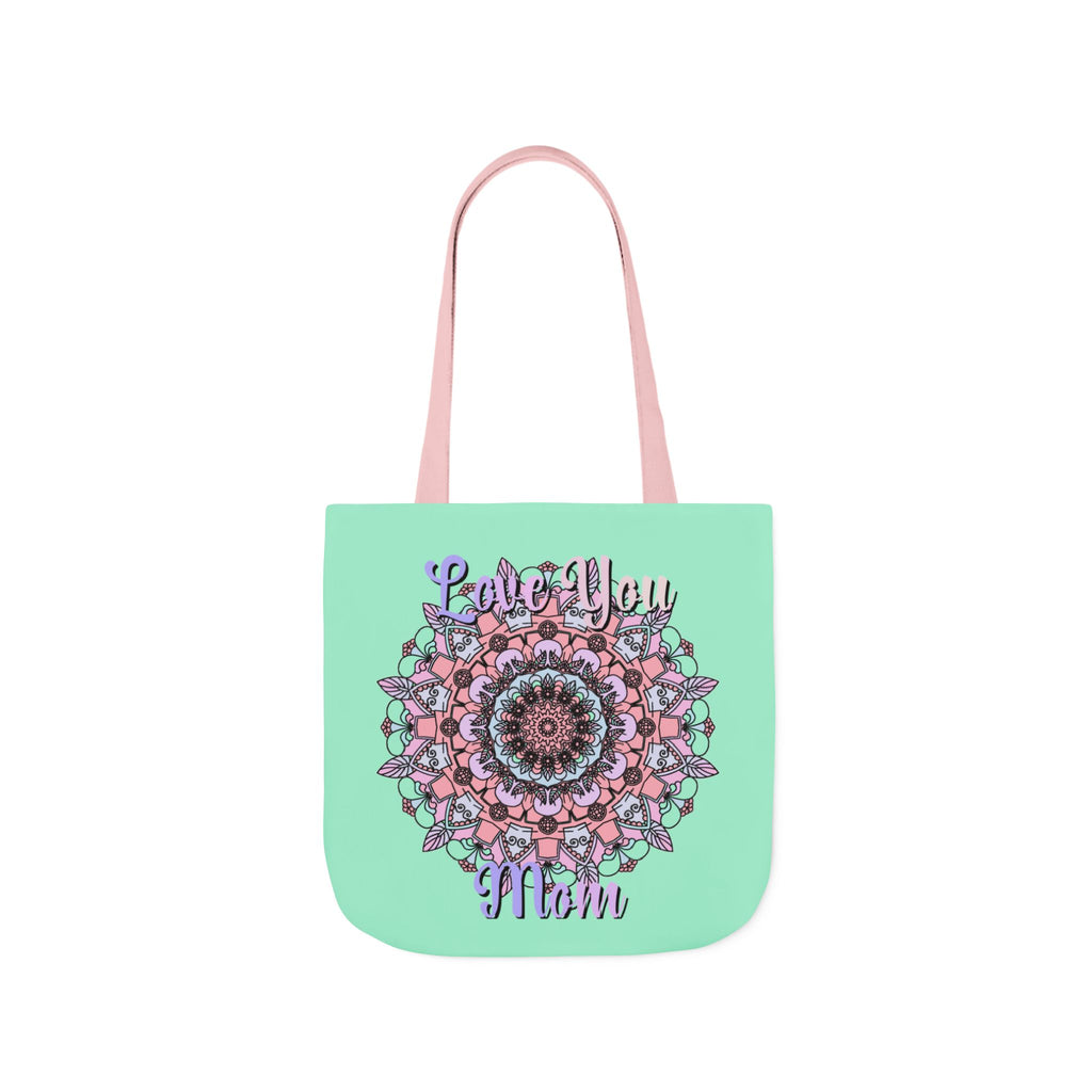 Mandala 'Love You Mom' Canvas Tote — Floral Mother's Day Gift Bag