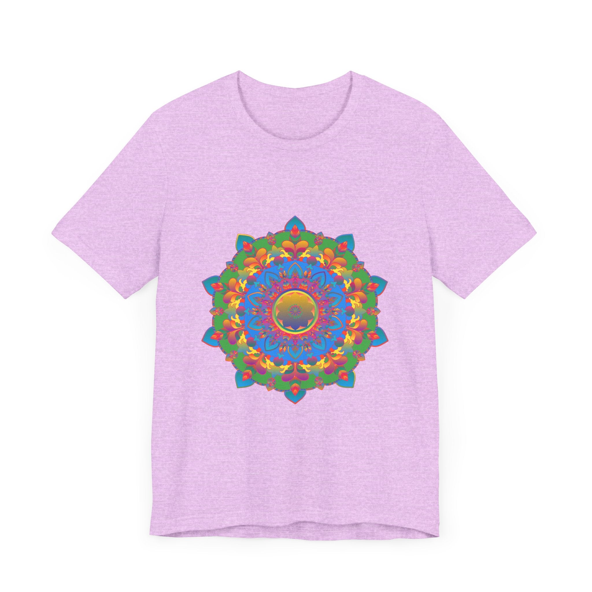 Colorful Mandala T-Shirt with an intricate and vibrant design perfect for adding a pop of color to any outfit