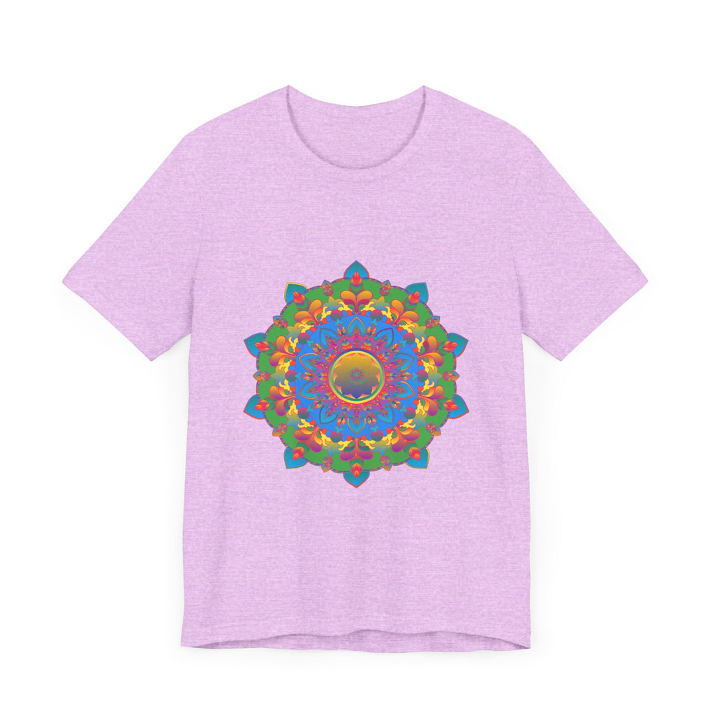 Colorful Mandala T-Shirt with an intricate and vibrant design perfect for adding a pop of color to any outfit