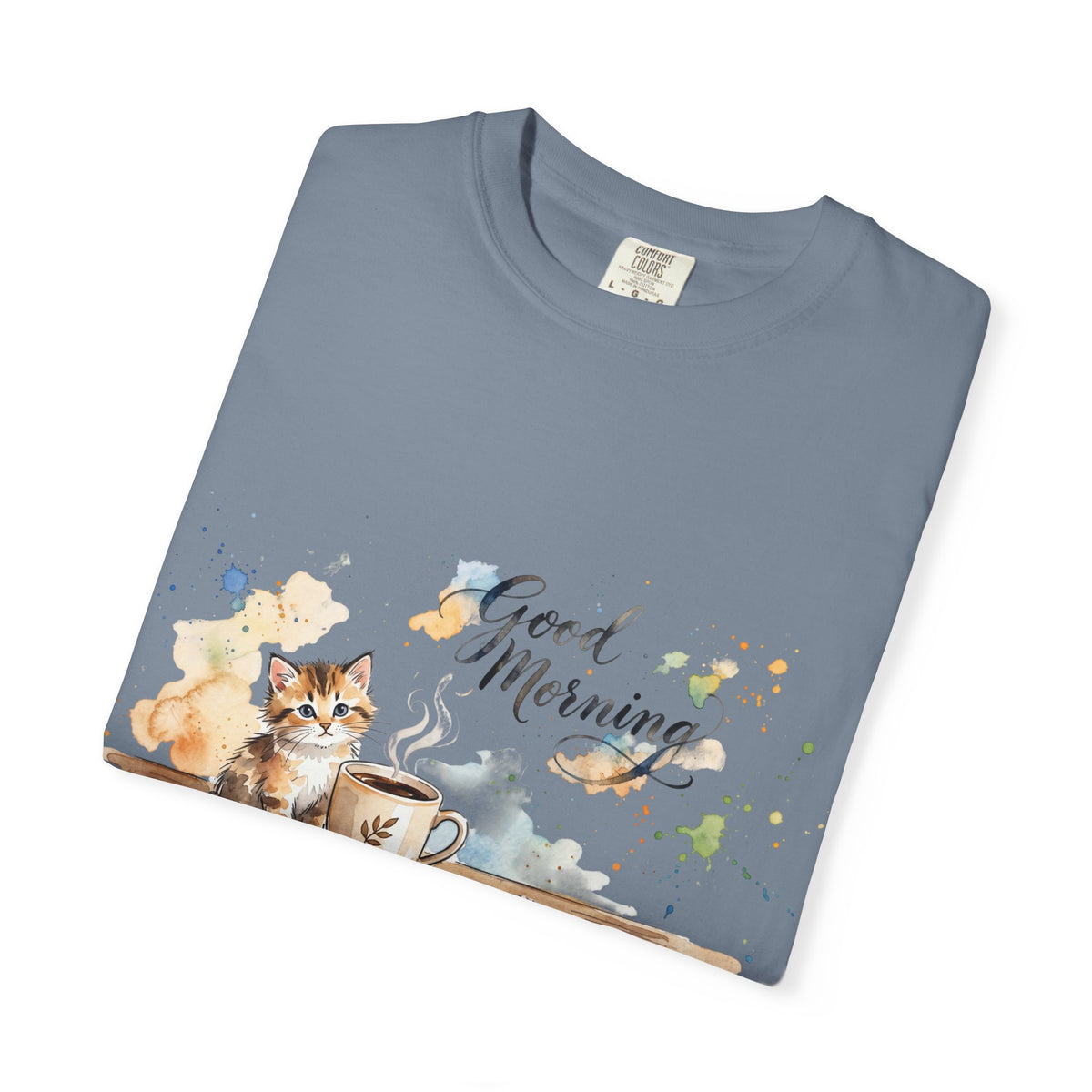 Good Morning Cat T-Shirt | Ultra-Soft Cotton Graphic Tee
