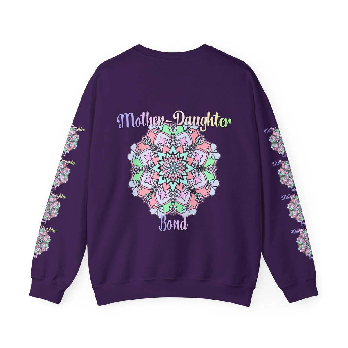 Felpa Girocollo Legame Madre-Figlia — Regalo di Famiglia Mandala Floreale