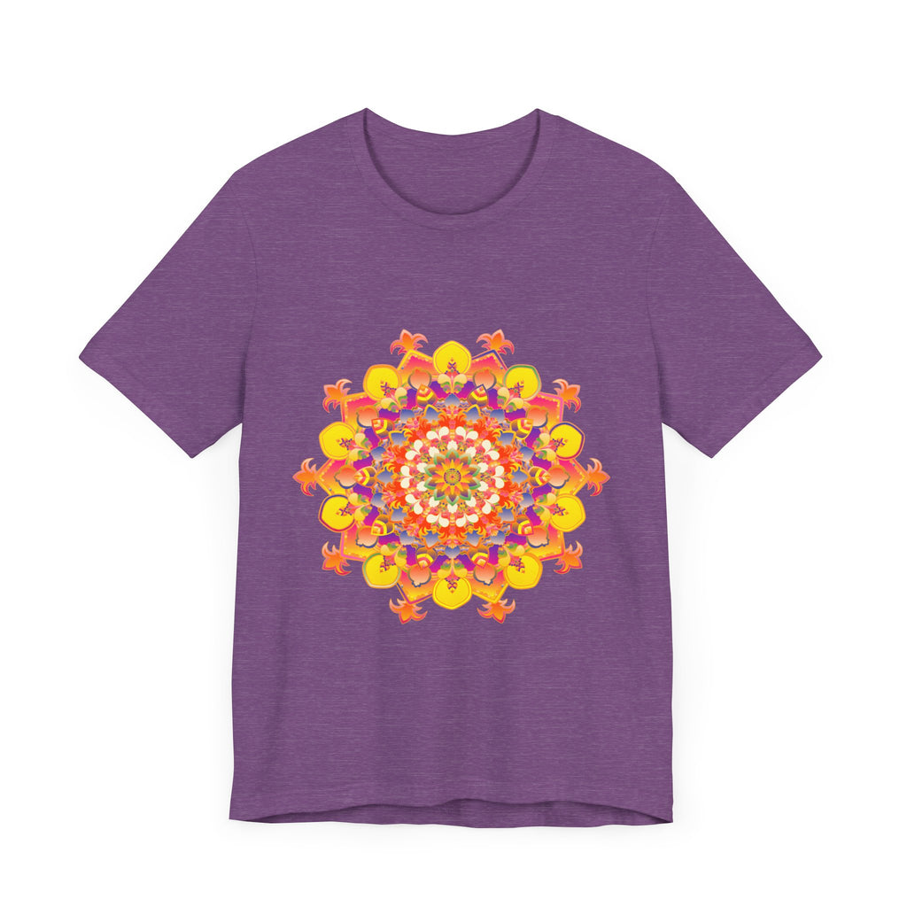 Vibrant Mandala Tee featuring a colorful and intricate design in shades of blue, pink, yellow, and green, perfect for adding a pop of color to your wardrobe