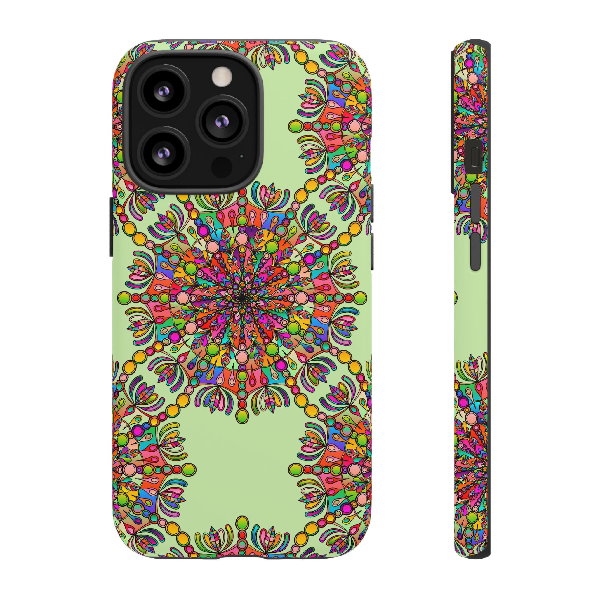 Custodia Vibrant Mandala per iPhone e Google Pixel | Custodie resistenti