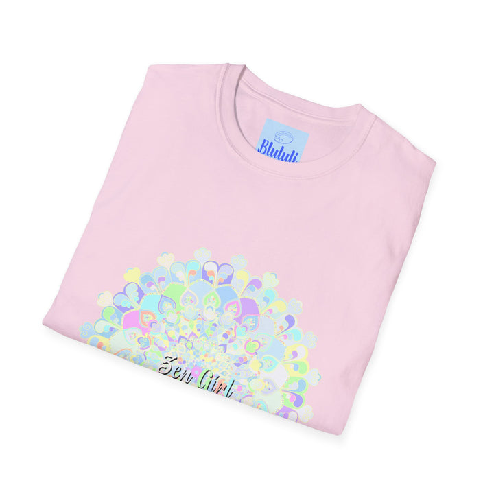 Alluring Mandala T-shirt with a mix of bold and pastel colors