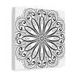 Black & White Mandala Art on Matte Canvas for Wall Decor