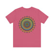 Colorful Mandala tee featuring intricate design, promoting spiritual peace and harmony