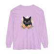Black Cat Floral Portrait Unisex T-Shirt featuring a beautiful feline design