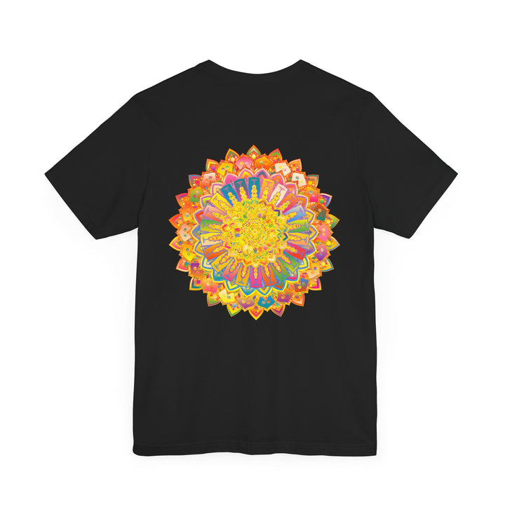 A beautiful and colorful mandala design tee, representing spiritual peace and harmony