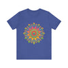 Vibrant Mandala Tee featuring an intricate and colorful design perfect for adding a pop of creativity to your wardrobe