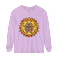  Intricate Mandala Design Long Sleeve Tee in Unisex Sizing