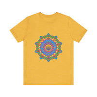 Colorful Mandala T-Shirt featuring an intricate and eye-catching design with vibrant colors perfect for adding a pop of style to your wardrobe