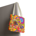 Psychedelic Floral Mandala Tote Bag