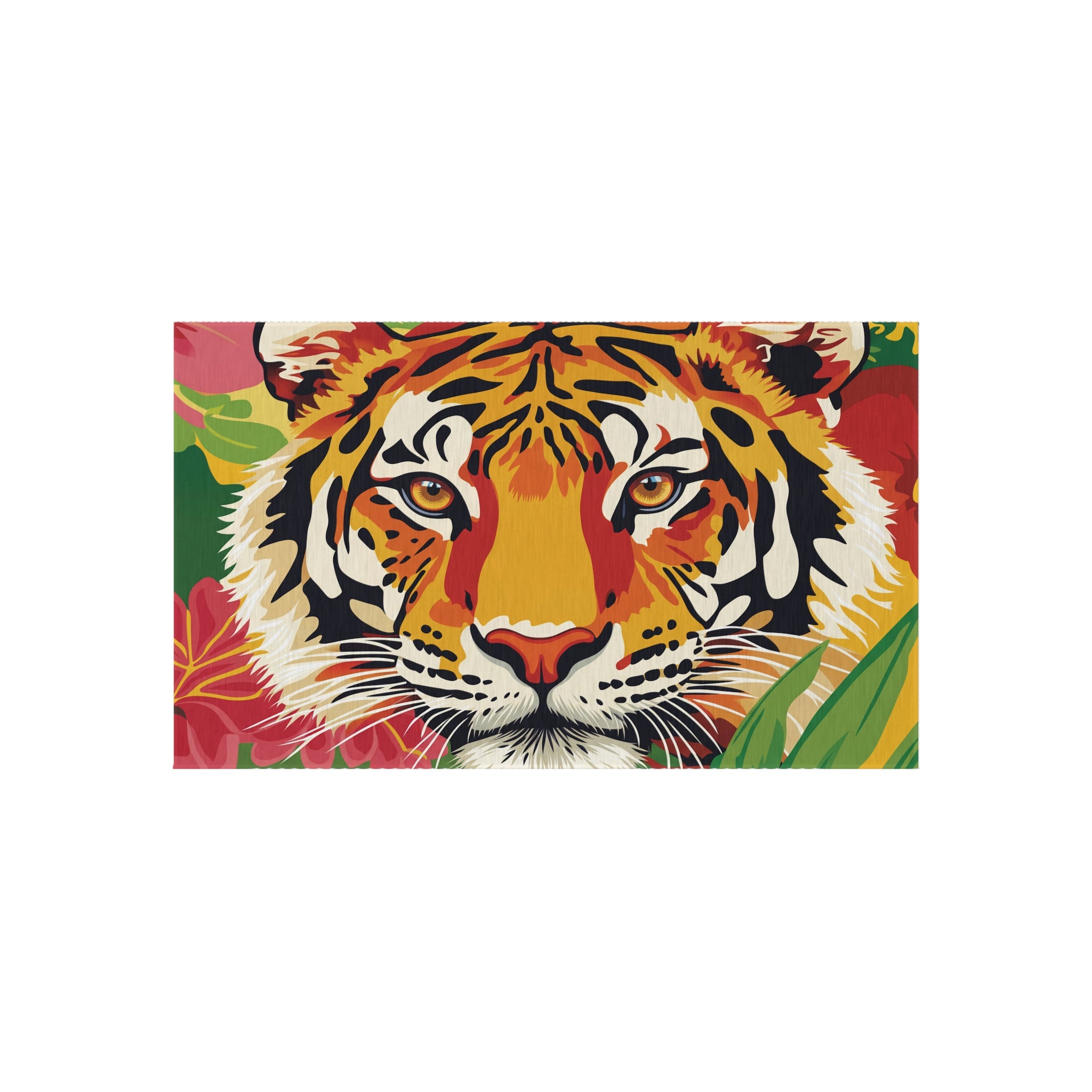Tappeto da esterno - Zerbino con faccia di tigre tropicale