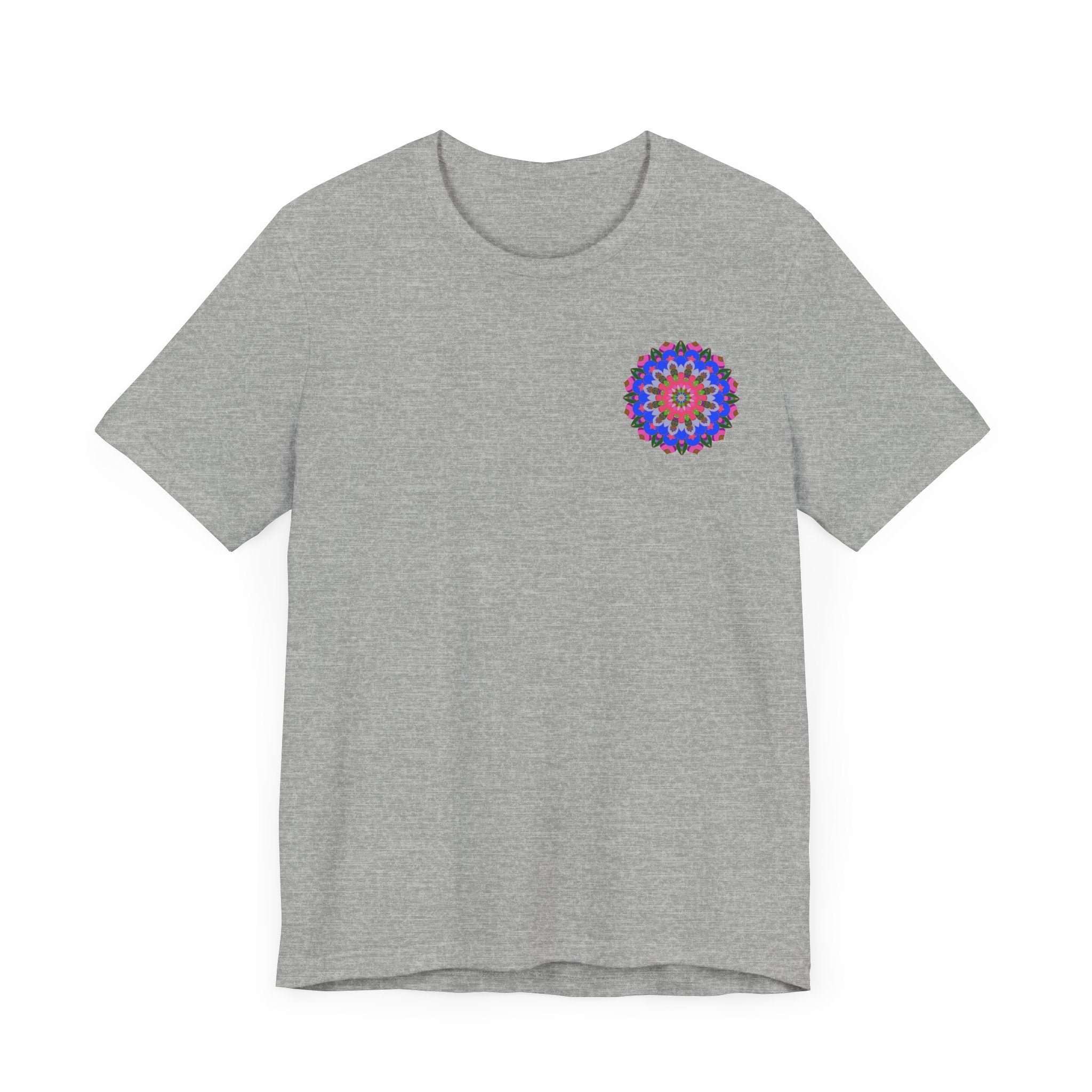 Vibrant Mandala Tee featuring intricate spiritual design for peace and harmony