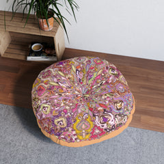 Boho Floral Mandala Tufted Floor Pillow