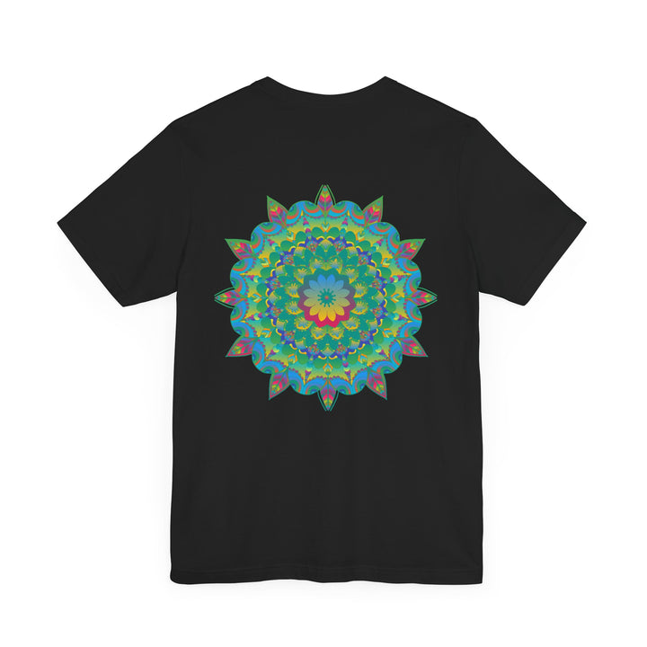 Vibrant and intricate mandala design tee promoting spiritual peace and harmony