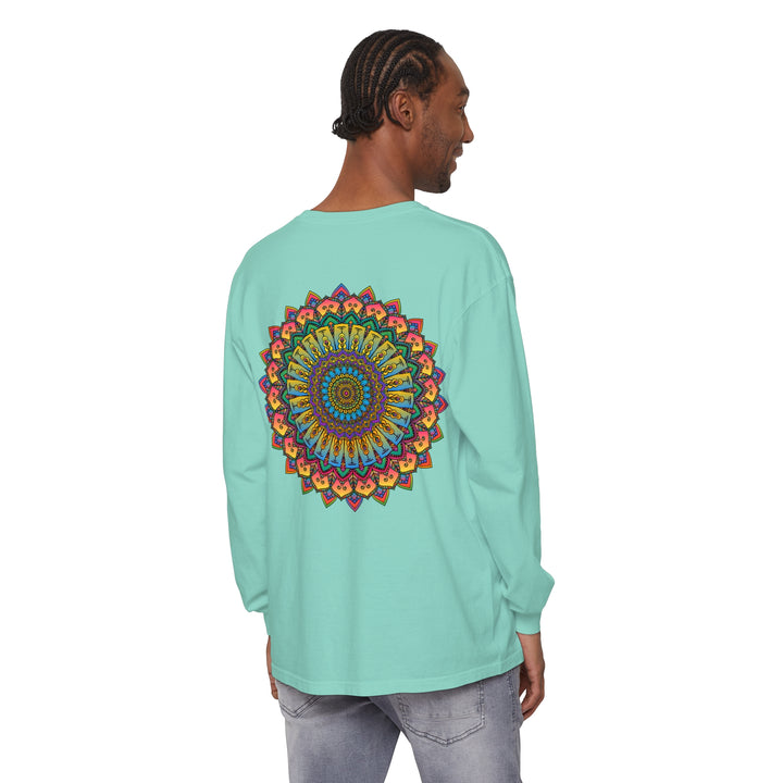 Intricate Mandala Unisex Long Sleeve T-Shirt featuring beautiful, detailed mandala design