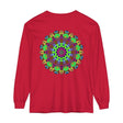 Colorful Mandala Unisex Long Sleeve T-Shirt featuring intricate, vibrant design