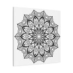 Handmade black and white mandala art with 125 thickness