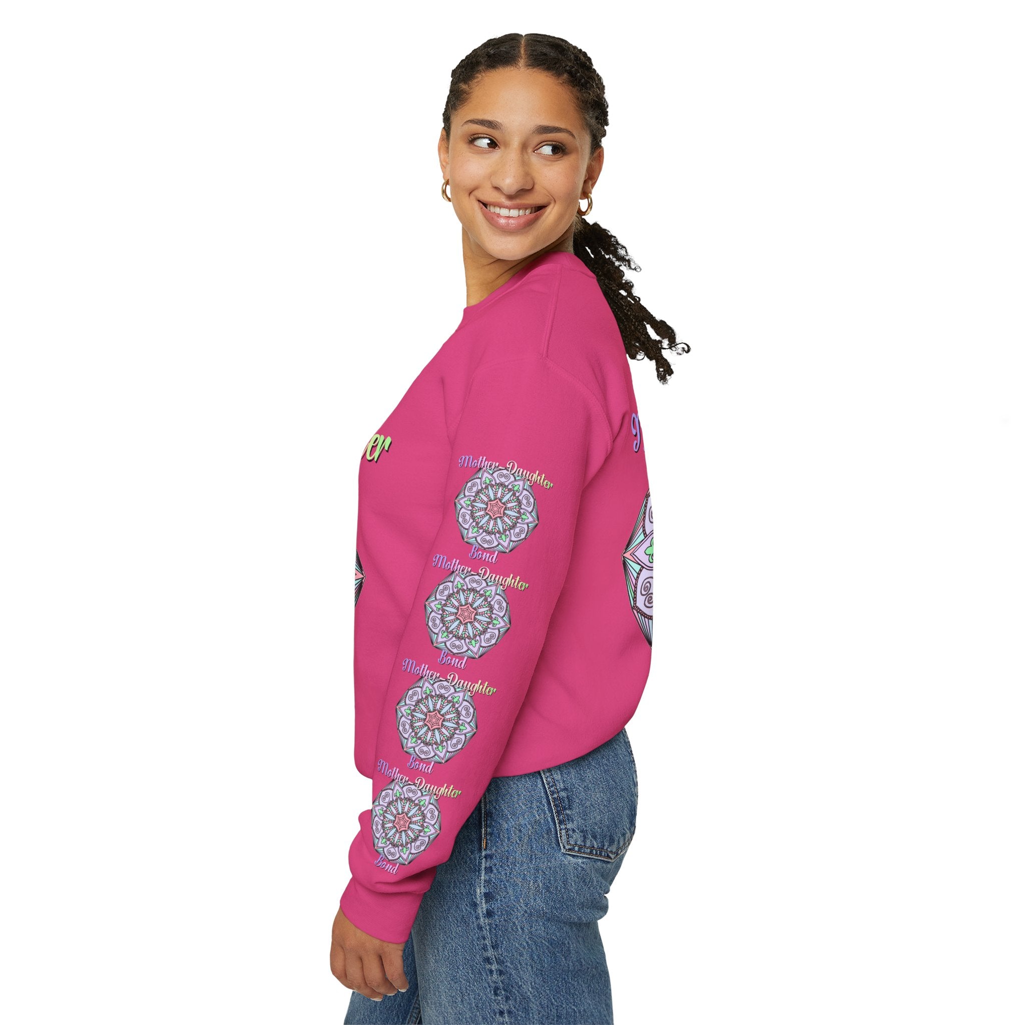 Mother-Daughter Mandala Sweatshirt Celebrating Unique Connections