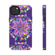 Beautiful hand drawn purple Mandala art Phone Case for iPhone X/XS