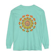 Vibrant Mandala Long Sleeve T-Shirt featuring colorful and intricate artistic design