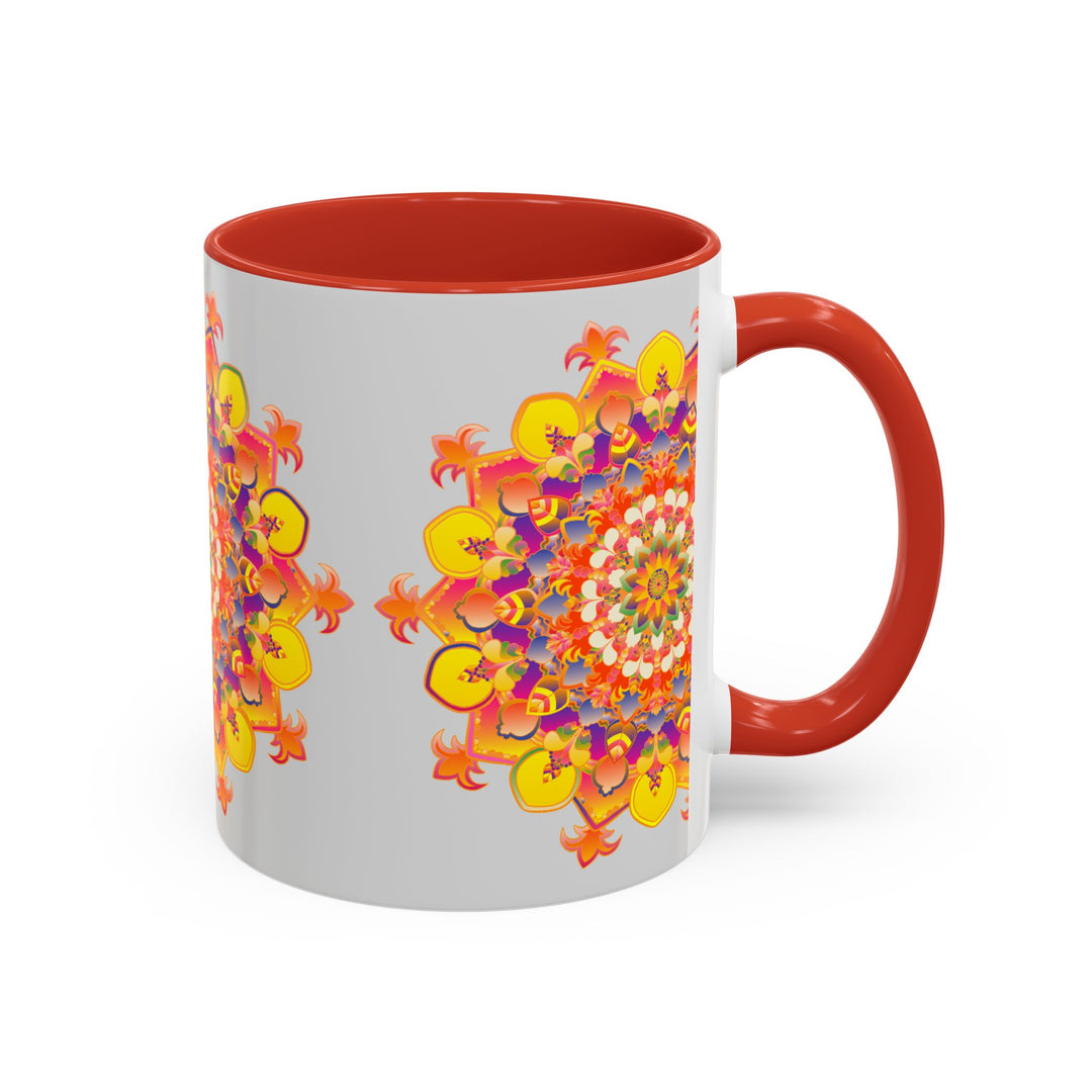 Vibrant Mandala Mug featuring colorful and intricate art design, perfect for enjoying your favorite beverage in style