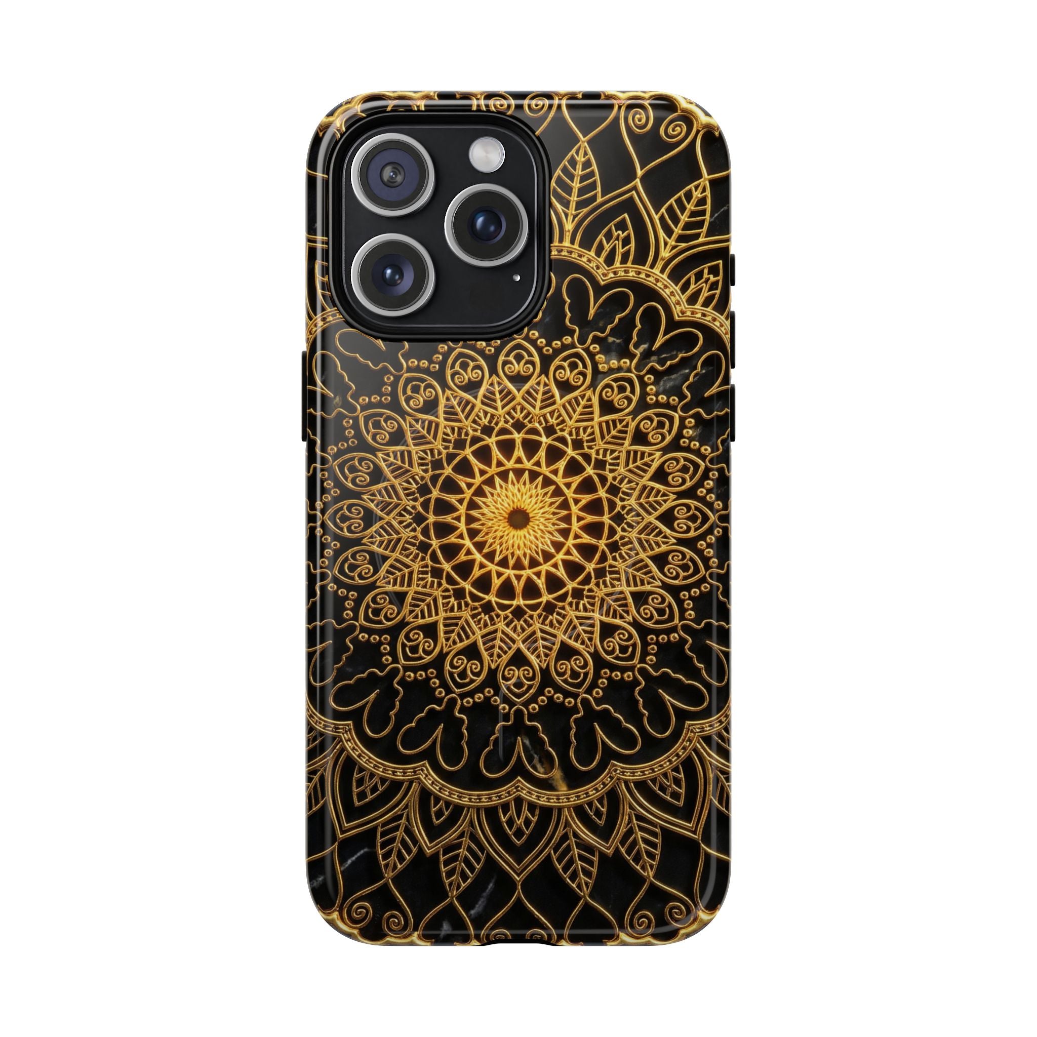 Mandala Gold Phone Case — Tough Magnetic iPhone Cover