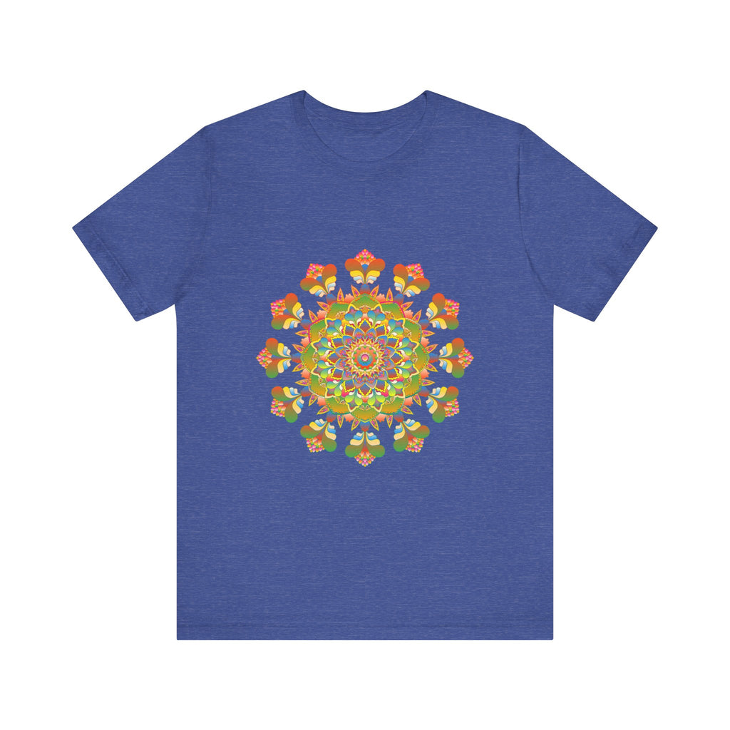 Vibrant Mandala Tee featuring intricate and colorful design, perfect for adding a pop of color to your wardrobe