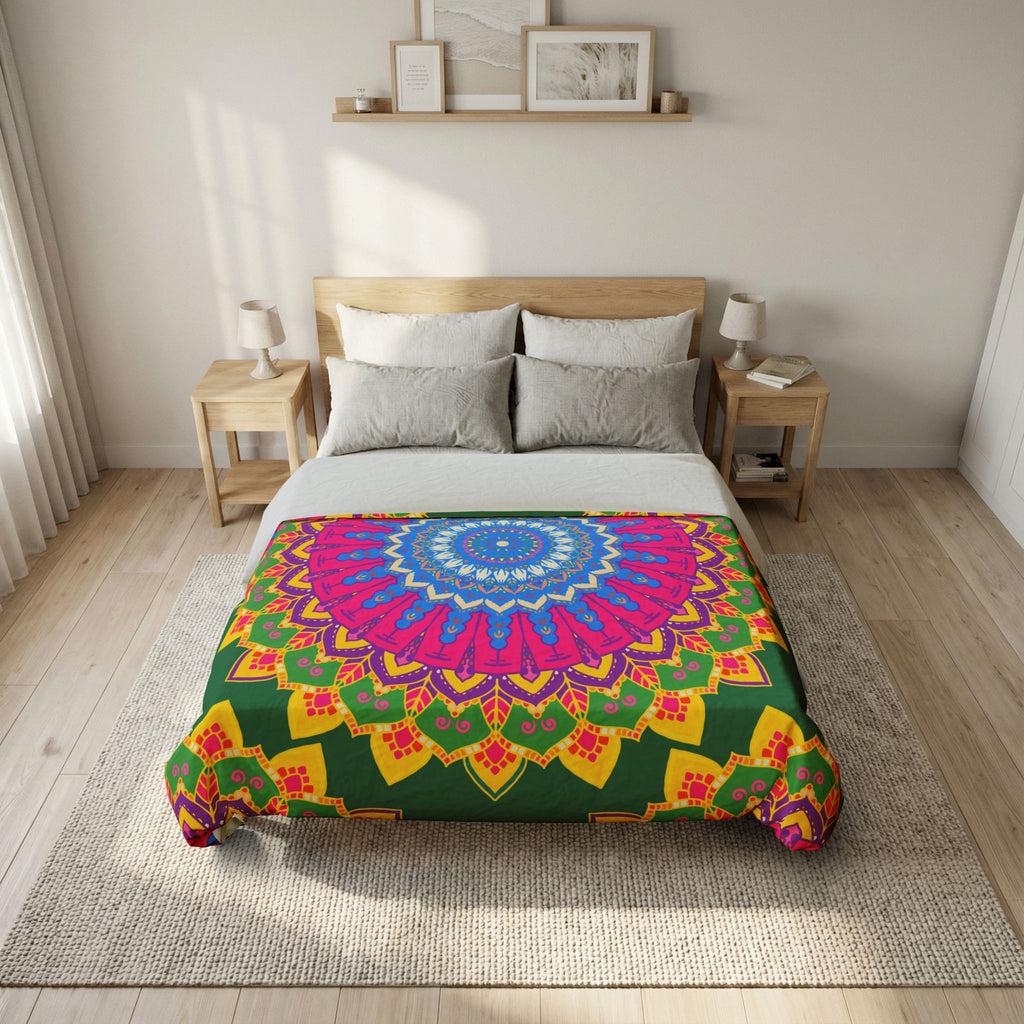 Bettwäsche aus Baumwolle mit Mandala-Motiv im Bohème-Stil