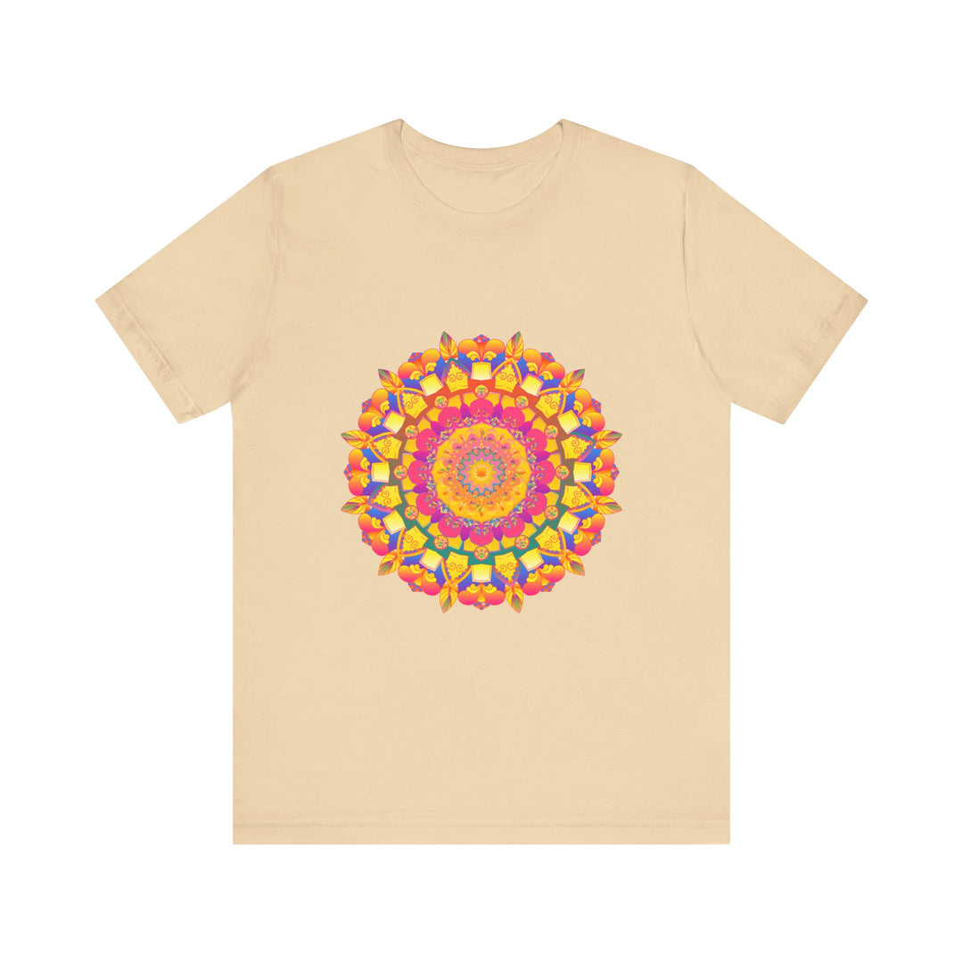 Colorful Mandala Tee with an Intricate Pattern featuring vibrant and intricate design inspired by traditional mandala art