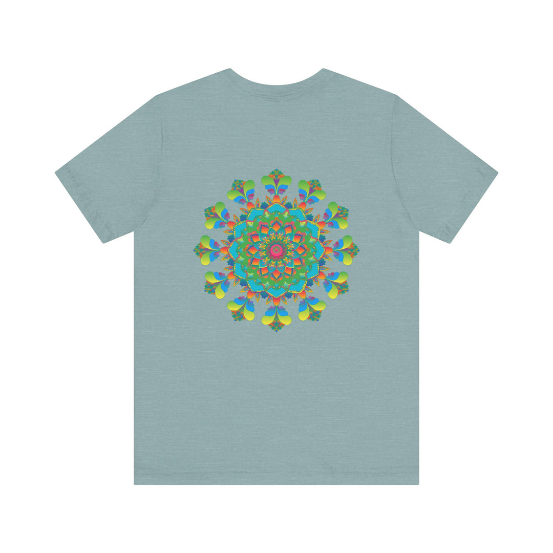 Colorful mandala design t-shirt with spiritual vibes and psychedelic patterns