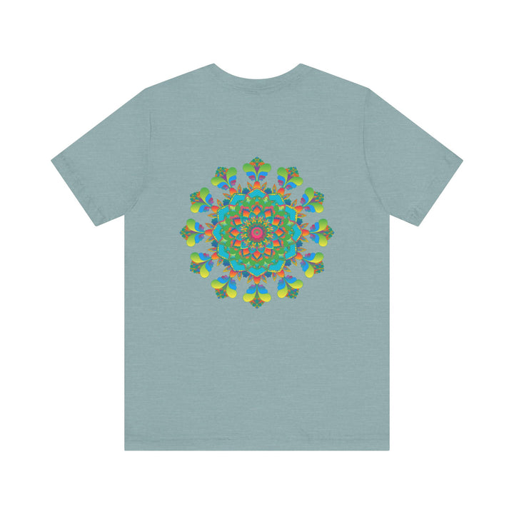 Colorful mandala design t-shirt with spiritual vibes and psychedelic patterns